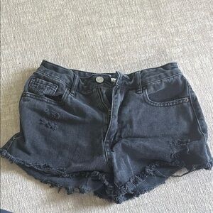 PacSun Charcoal Distressed Jean Shorts